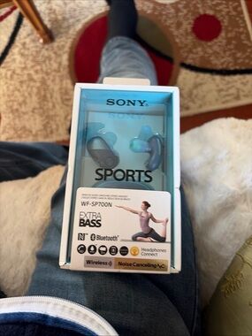 Sony WF-SP700N Wireless Sports Earbuds - Teal/Blue